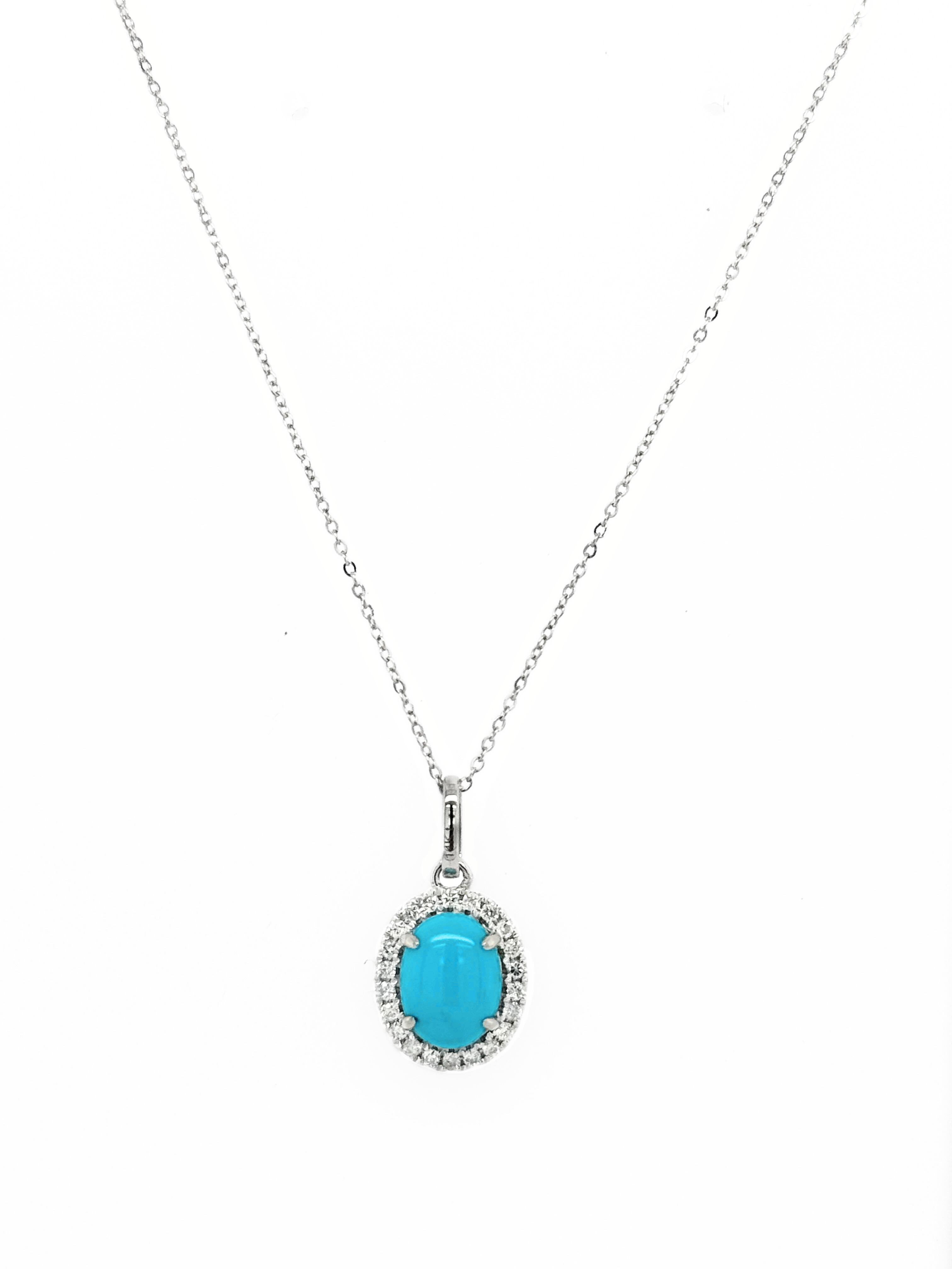 TOURQOISE PENDANT W/CHAIN-19358X60V